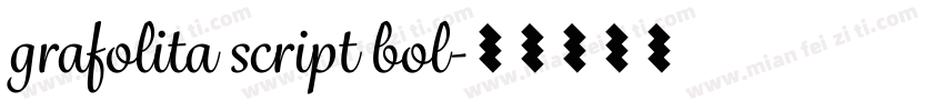 grafolita script bol字体转换